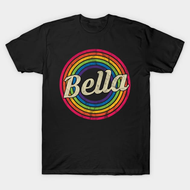 Bella - Retro Rainbow Faded-Style T-Shirt by MaydenArt